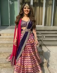 Two Duppata Lehenga, Mata Pujan Look, Latest Dupatta Draping Styles Lehenga Choli, Lehenga With Two Dupatta, Double Saree Draping Styles, Traditional Lehenga Designs, New Dress Ideas