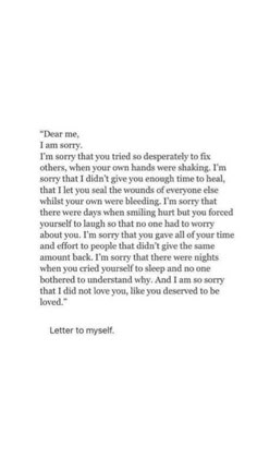 an image of a letter written in black and white with the words i'm sorry