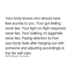 an image with the words, your body knows who should have less access to you