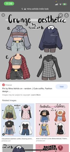 an image of the front page of a website with different types of clothing on it