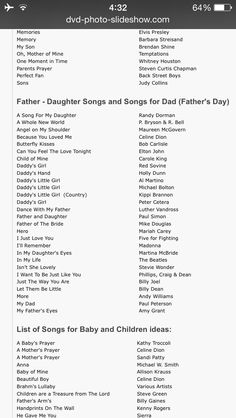 the list for father's day is shown in this screenshoto screen shot