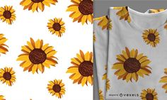 an image of sunflowers on a white background with yellow and brown flowers in the middle