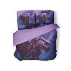 Fortnite Clamity Cool 3d Printed Bedding Set  Duvet Cover  amp  Pillow Cases  Custom phone cases Purple Bedding Sets, Purple Bedding, Printed Bedding, Cool 3d, Duvet Bedding Sets, Personalized Bedding, Types Of Beds, Cover Pillow, Quality Bedding