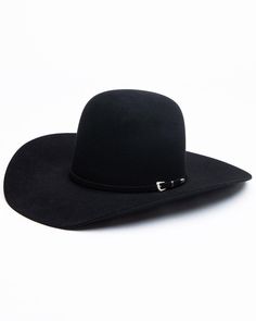 Rodeo King 5X Felt Bullrider Cowboy Hat, Black Rigid Flat Crown Hat For Rodeo, Rodeo Flat Crown Rigid Felt Hat, Black Felt Hat With Flat Crown For Ranch, Adjustable Flat Crown Hat For Riding, Crown Cowboy Hat, Cowboy Hat Black, Felt Cowboy Hat, Black Cowboy Hat, Lucchese Boots