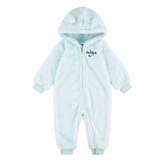 Brand New With Tags! Nike Fluffy Sherpa Coverall For Babies Full Zip Closure Hood With Baby Bear Ears Nike Logo On Front Paw Prints On Back Color: Glacier Blue Size 12 Months Ships Same Day Or Next Day :) Reasonable Offers Accepted Cozy Long Sleeve Blue Onesie, Blue Hooded Onesie For Winter, Blue Hooded Winter Onesie, Cute Blue Winter Onesie, Casual Jumpsuits And Rompers For Winter Playtime, Nike Casual Long Sleeve Onesie, One Piece Hoodie, Hoodie Jumpsuit, Nike Neon