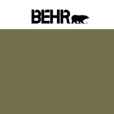 the logo for behr is shown in black on a white background with an animal silhouette