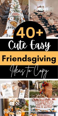 a collage of photos with the words 40 cute easy friends giving ideas to copy