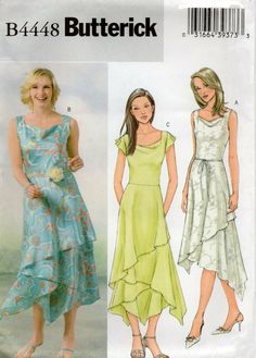 a women's dress and top sewing pattern