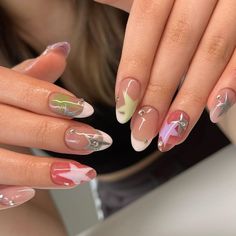 Her Nails, Pretty Gel Nails, Star Nails, Dream Nails, Fire Nails, Funky Nails, Dope Nails, Nail Arts