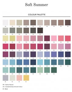 Cool Muted Summer Palette, Muted Summer Color Palette, Soft Summer Color Palette Outfits, Soft Summer Fashion, Summer Skin Tone, Light Summer Color Palette