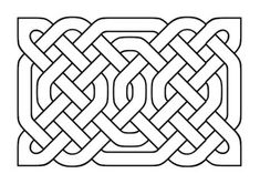 a celtic knot pattern is shown in black and white