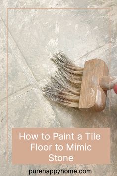 how to paint a tile floor to mimic stone