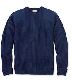 #LLBean: Commando Sweater, Crewneck Commando Sweater, British Commandos, Mens Fashion Sweaters, Crewneck Sweaters, Henley Sweater, Hunting Clothes, Sweater Men, Knit Sleeve, Elbow Patches