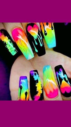 Awesome Nails Designs, Pride Month Nails, Pride Nail, June Nails, Engagement Nails, Pride Makeup, Cute Acrylic Nail Designs, Work Nails