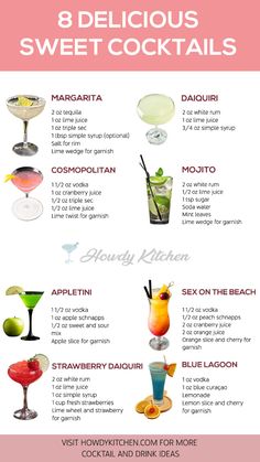 the 8 delicious sweet cocktails that are perfect for any type of party or celebration