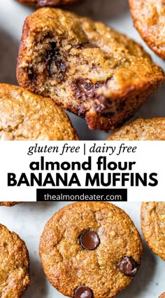 gluten free and dairy - free almond flour banana muffins