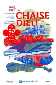 a poster with an image of a boat and the words, la chaise dieu