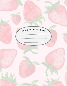 an illustration of strawberries on a pink background