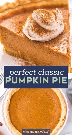 the perfect classic pumpkin pie is ready to be eaten