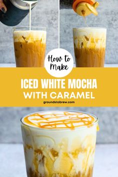 how to make iced white mocha with caramel