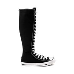 Converse Boots Outfit, Knee Converse, Emo Converse, Tall Converse, Knee High Converse Outfit, Long Converse, Converse Knee High, Emo Shoes, Emo Boots