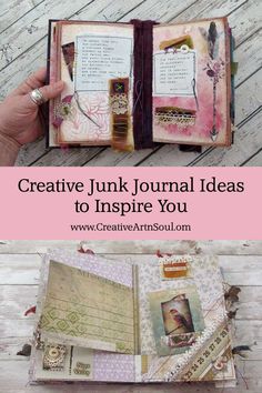 5 Creative Junk Journal Ideas To Inspire You Useful Journal Ideas, Scrapbook Journal Ideas Creative Simple, Small Junk Journal Ideas, Unique Journal Pages, Uses For Journals, Creative Junk Journal Ideas, Scrapbook Journal Pages Ideas, Ideas For Junk Journal Pages