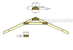 an image of the roof trussing section with measurements and measurements for each rafter