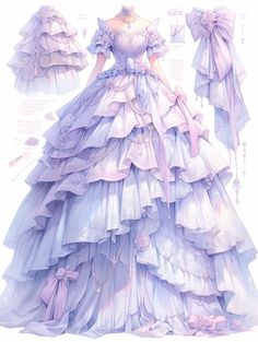 Manhwa Gowns, Fairytale Gown, Clothing Design Sketches