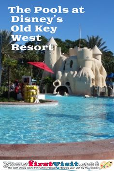 the pool at disney's old key resort with text overlay that reads, the pools at disney's old key resort