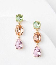 Loft Gem Statement Earrings Women's by Loft Size Regular - One Size Multicolor Women's Earrings, Jewelry Effortless Style, Statement Earrings, Women's Earrings, Gems, Drop Earrings