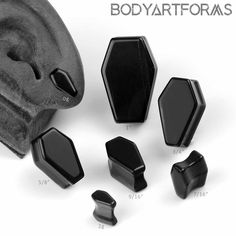 the body artforms are designed to look like hexagonal shapes and have black plastic