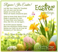 an easter poem with daffodils in the grass