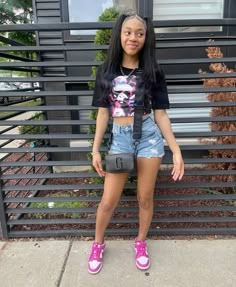 dunk low “active fuchsia” fit Active Fuchsia Dunks Outfit Ideas, Fushia Dunks Outfit, Fuchsia Dunks Outfit Black Women, Outfits For Six Flags, Dunks Outfit Ideas, 9th Grade Outfits, Pink Dunks Outfit, Dunks Outfits, Dunk Outfits