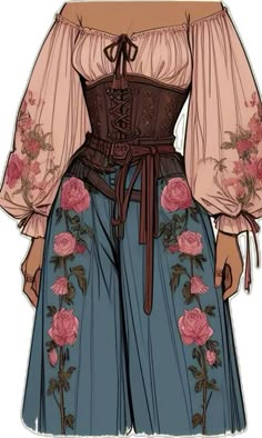 Outfit Ideas Amazon, Outfit Ideas August, Outfit Ideas 2023, Ren Faire Outfits, Ideas Sketch, Outfit Ideas For Fall, Fair Outfits, Wise Girl, Clothing Design Sketches