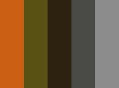 an orange and brown color scheme with black, white, and grey colors in the background