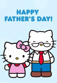 a hello kitty father's day card with the caption happy father's day