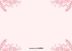 a pink background with flowers and leaves on it, in the center is an empty space for