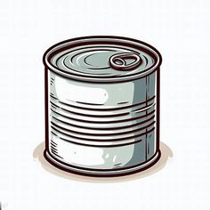 an open can of tinned food on a white background