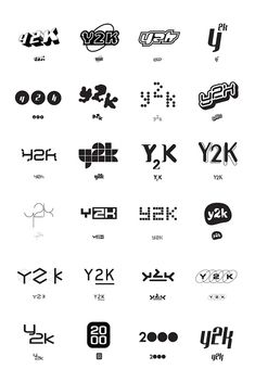 the logos for various brands are shown in black and white