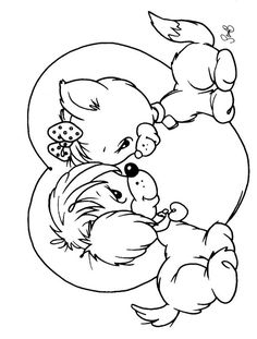 the letter c is for teddy bear coloring page with an image of a baby and her mother