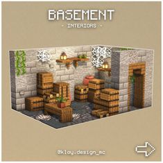 Interior Minecraft, Minecraft Building Blueprints, Minecraft Shops, Minecraft Basement, Minecraft Interior, Minecraft Interior Design, Bangunan Minecraft