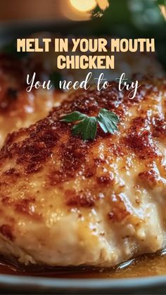 Melt in Your Mouth Chicken Chicken Melts, Hot Bread, Steamed Vegetables, Chicken Dishes Recipes, Chicken Flavors, Melt In Your Mouth, Fresh Salads