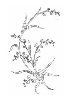 a drawing of some flowers on a white background