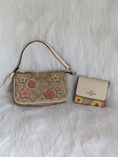 Mini tea rose zipper handbag, New. Snap tri fold wallet. New. Selling as a set. Will not separate. Please reference all pictures they're an important part of the description and sizing. All Reasonable offers welcomed. Same Day Ship or Next 🚗 Message me for a Bundle offer Rose Handbag, Tri Fold Wallet, New Snap, Swag Bags, Trashy Outfits, Makeup Purse, Cute Wallet, Lawyer Fashion, Style Bundle