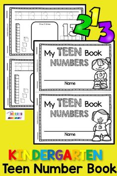 two book covers with numbers on them for children to learn how to write and color