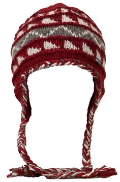 The style that started it all! The iconic Sherpa Earflap is an extremely warm and cozy hat! Hand-made in Nepal, this classic hat is fully lined with fleece for the ultimate in comfort and warmth! Full sized ear flaps will keep ears happy even on the chilliest days, and the tassels can be used for retention or to hang dry after a snowy day. One of our warmest hats, the Sherpa Earflap will make sure your head never gets cold! Like all of our wool products, the Sherpa Earflap is: 100% New Zealand w Cozy Adjustable Hats With Ear Flaps, Cozy Adjustable Ear Flap Hats, Warm Red Hat For Outdoor, Warm Red Outdoor Hat, Red Warm Outdoor Hat, Warm Beanie With Ear Flaps, Red Winter Hat For Outdoor, Adjustable Red Hat For Cold Weather, A Snowy Day