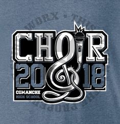 Design 0302-1721 Choir Design, Music, High School Fonts Ideas, 2023 School, School Shirt Designs