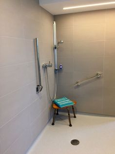 the shower is clean and ready for us to use in the day or night time