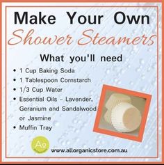 Shower Steamers Diy, Muffin Cup, Bath Recipes, Bath Bomb Recipes, Diy Body Care, Diy Shower, Homemade Soap Recipes, Diy Spa