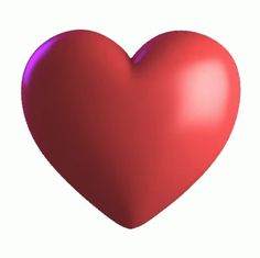 a heart shaped object on a white background with purple highlights in the center and bottom corner